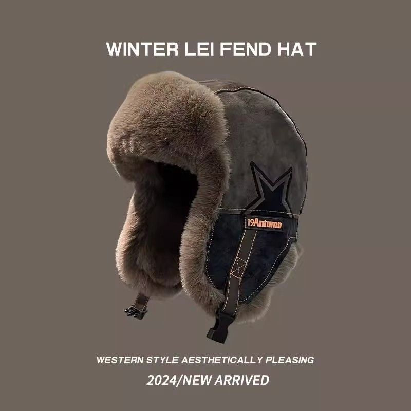 Winter Trapper Hat with Ear Flaps & Goggles – Faux Fur Lined Thermal Aviator Hat