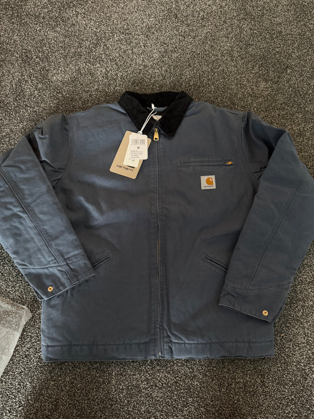 Carhartt OG Detroit Jacket Ore / Black aged canvas