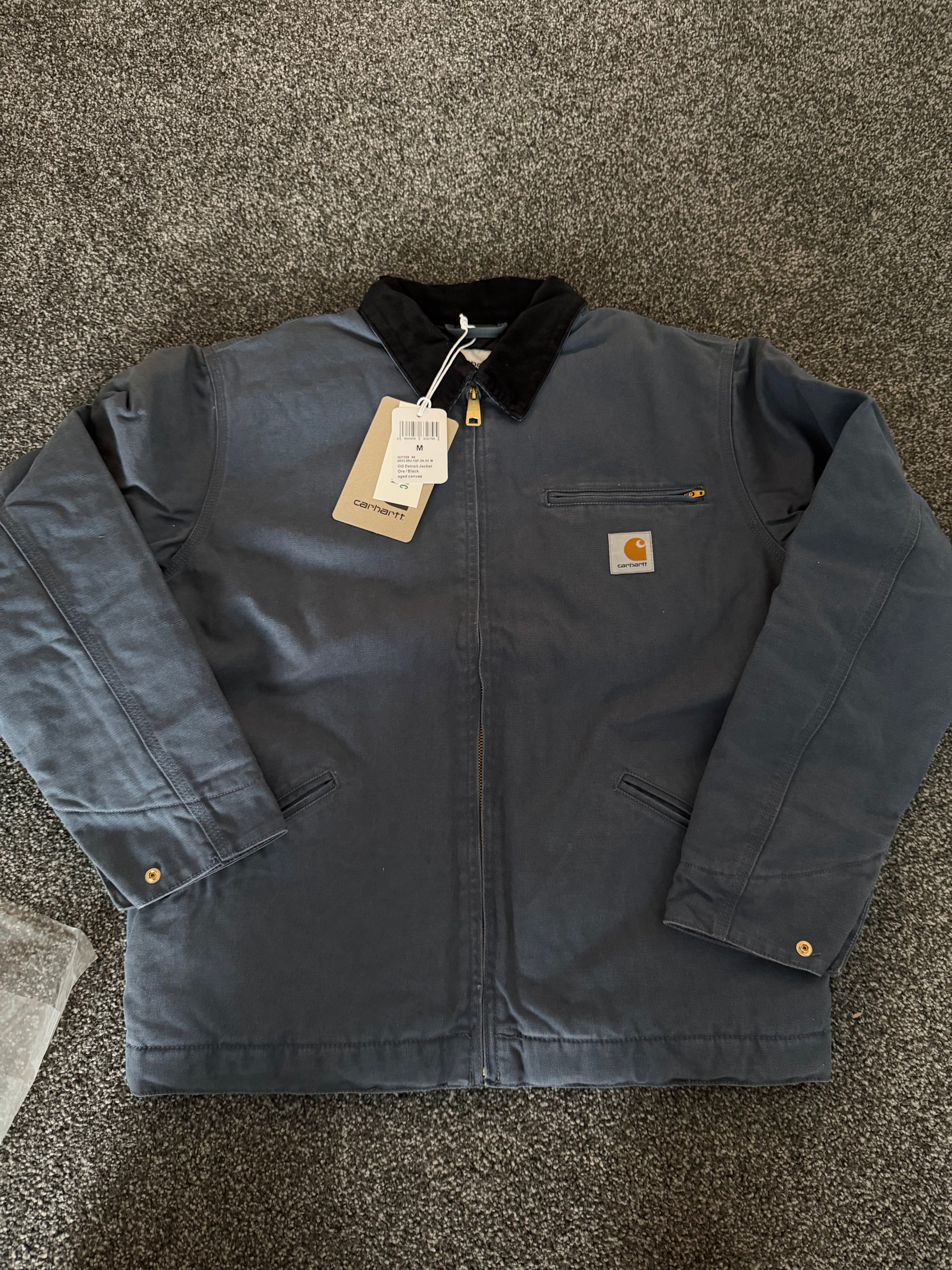 Carhartt OG Detroit Jacket Ore / Black aged canvas