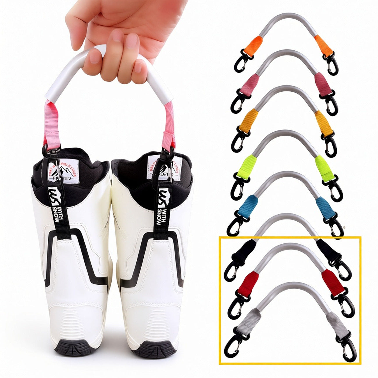 Premium Ski Boot & Roller Skate Carrier Strap – Lightweight Aviation Alloy Handle, Heavy-Duty Adjustable Sling