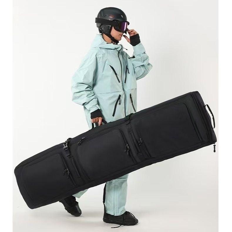 Premium Ski & Snowboard Travel Bag – Waterproof Padded Carry Case (Black/Yellow) | 145–175cm Sizes