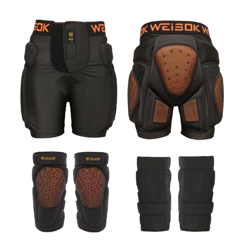 WEISOK Hip & Knee Protection Set – Tailbone Impact Shorts with EVA Padding + Adjustable Knee Pads