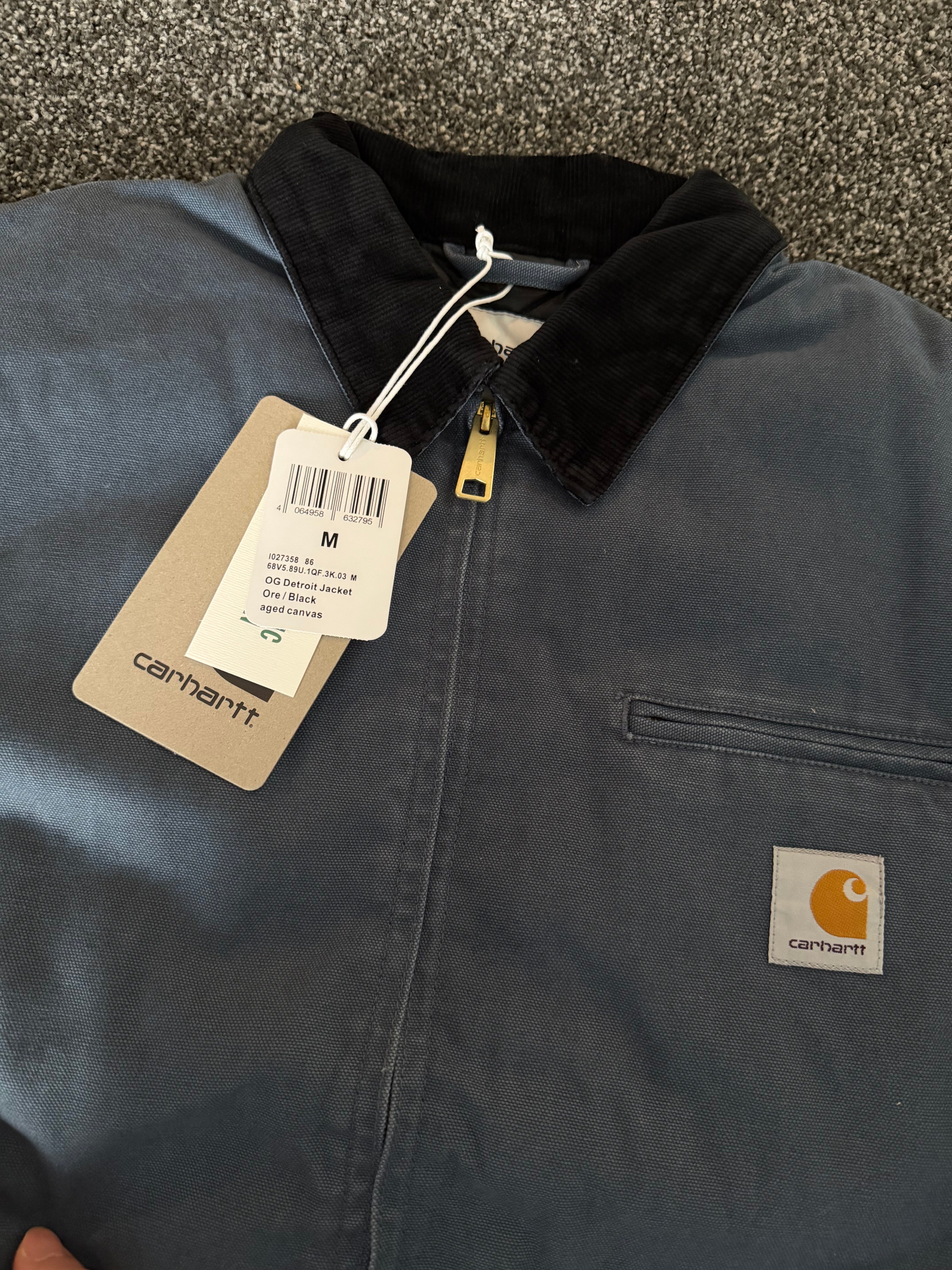 Carhartt OG Detroit Jacket Ore / Black aged canvas