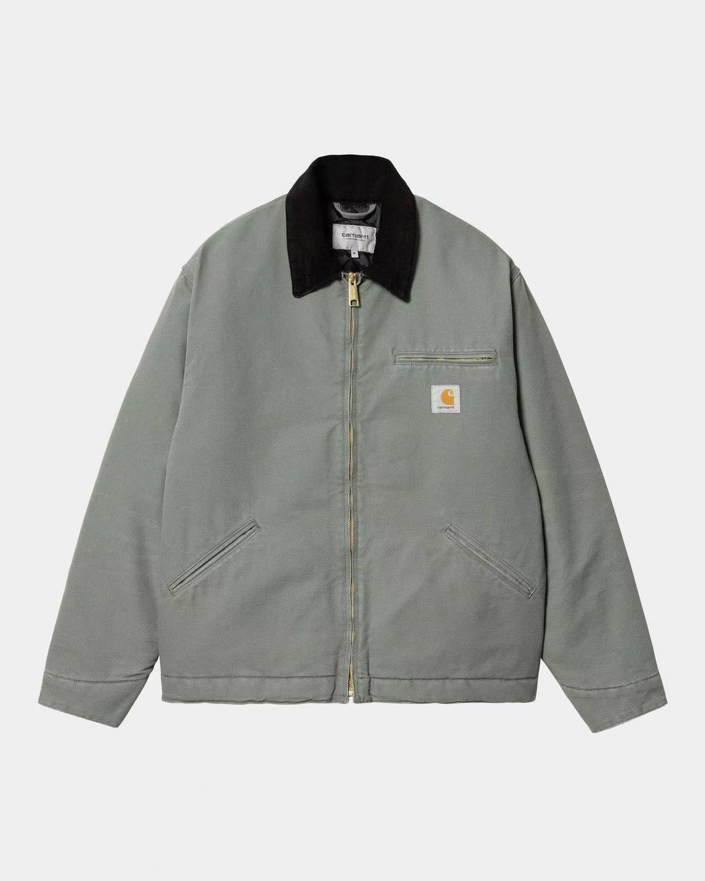 Carhartt OG Detroit Jacket Smoke Green / Black aged canvas