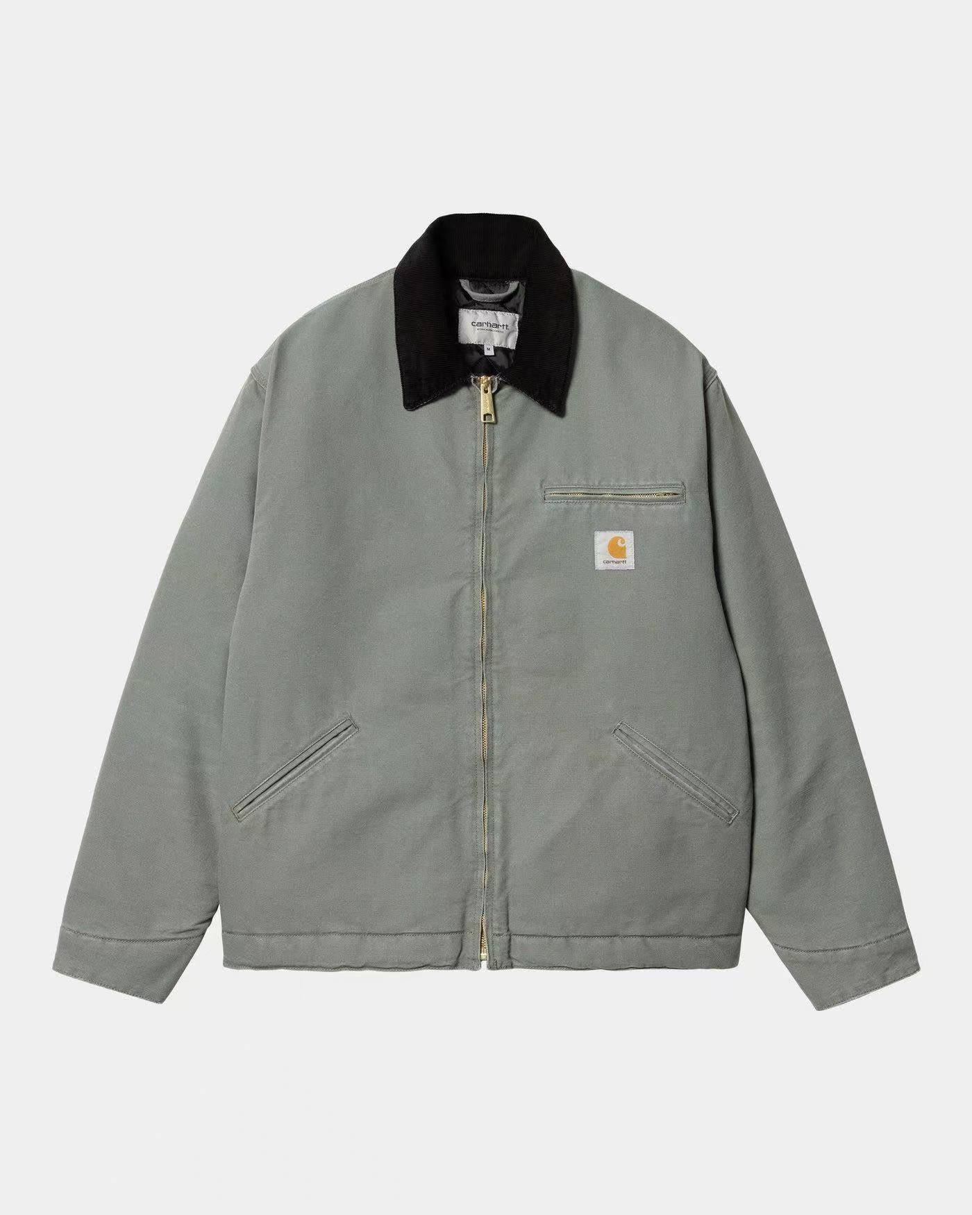 Carhartt OG Detroit Jacket Smoke Green / Black aged canvas