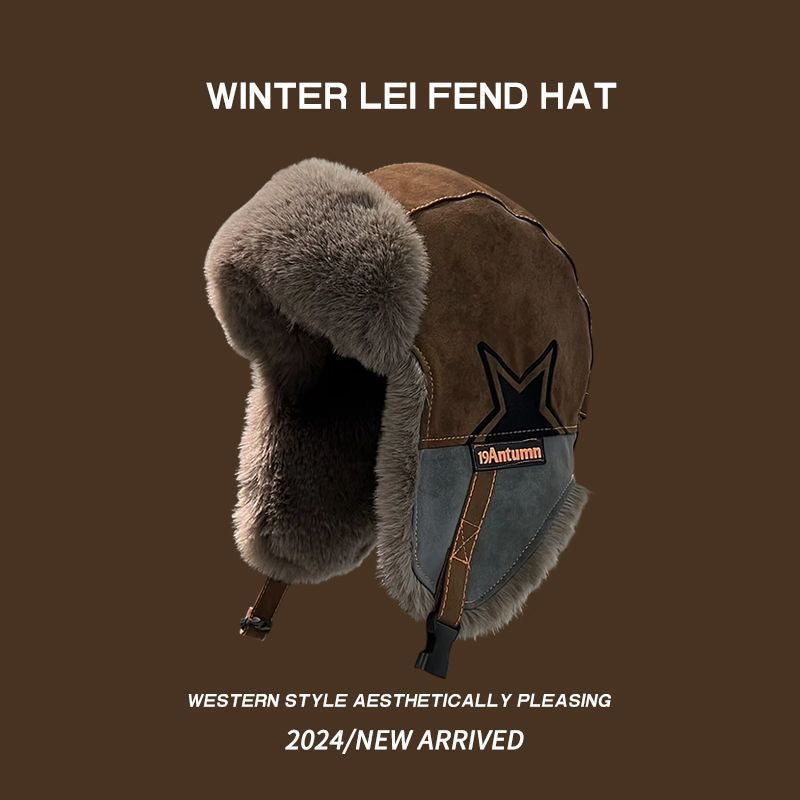 Winter Trapper Hat with Ear Flaps & Goggles – Faux Fur Lined Thermal Aviator Hat