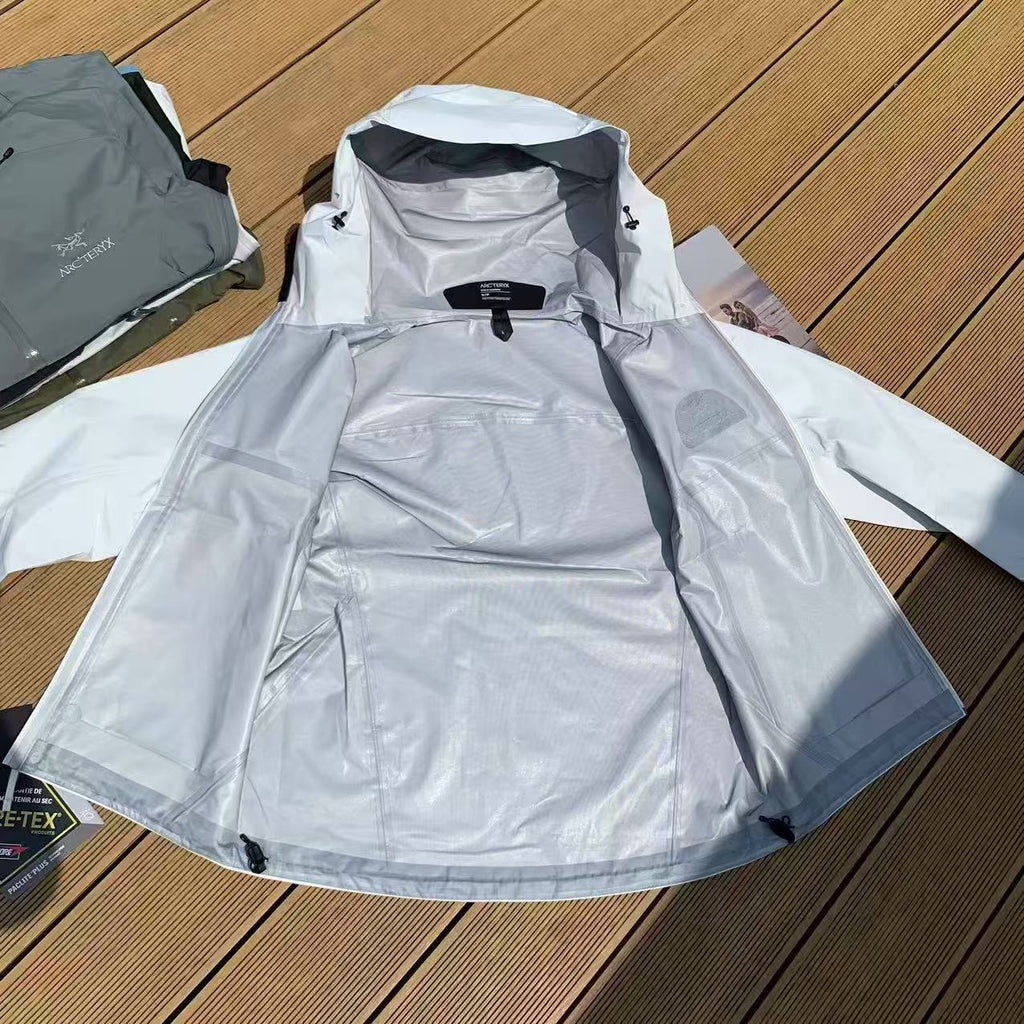 Arcteryx Beta Mens Waterproof Jacket - Snow White