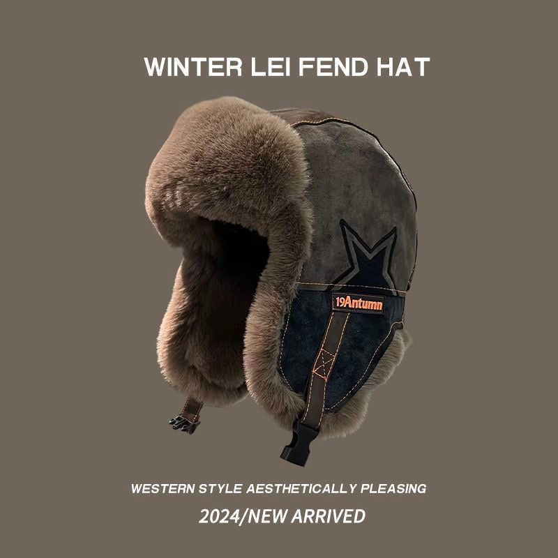 Winter Trapper Hat with Ear Flaps & Goggles – Faux Fur Lined Thermal Aviator Hat