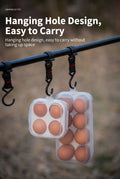 Portable Outdoor Egg Storage Box – 1/2/4/8 Slot Food-Grade Egg Holder, Shockproof Camping Carry Case with Hanging Hook