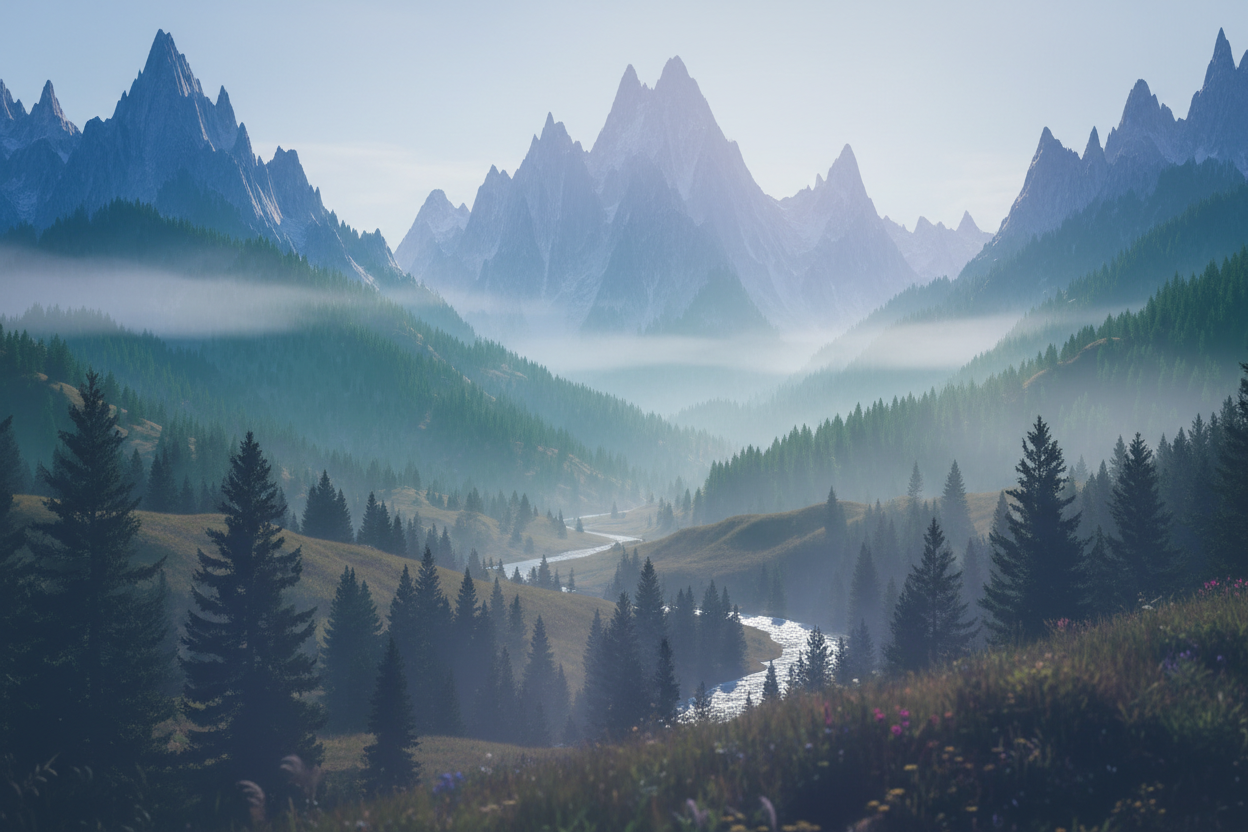 create a semi transparent background with maybe mountains and stuffs more of outdoor pattern