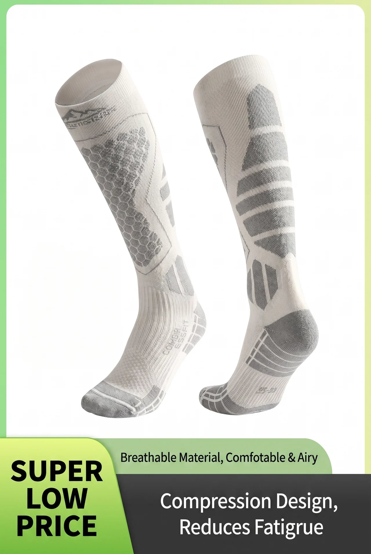 Premium Compression Ski & Snowboard Socks – Thermal, Shock Absorption, Anti-Fatigue Performance Socks